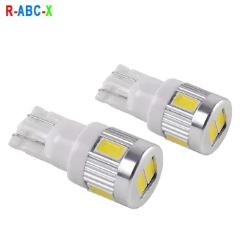 

2Pcs W5W 6-5630 SMD Car T10 LED 194 168 Wedge Replacement Reverse Instrument Panel Lamp White Bulbs For Clearance Lights