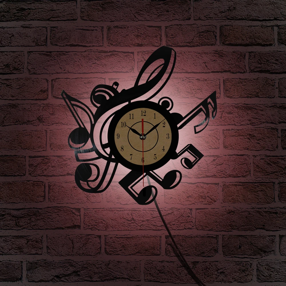 buy Creative Novelty Retro Wall Clock Home Vintage Vinyl Wall Clock Cd Record Clock Large 3D Musical Wall Clocks Home Decor 50w133