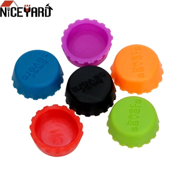 

NICEYARD 3cm 6Pcs/Set Bottle Cover Wine Stopper Silicone Beer Bottle Cap Vinegar Soy Corktail Lid Preservative Cover