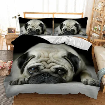 

dog cat 3D twin king queen full double bedspread pillowcase duvet cover set bedding set