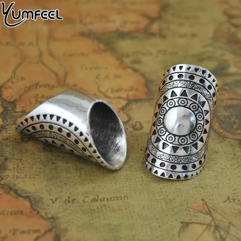 Yumfeel, винтажные посеребренные кольца в стиле «Бохо», уникальная резьба, панк стиль, большие Коктейльные доспехи, кольца для женщин, ювелирные изделия, подарки