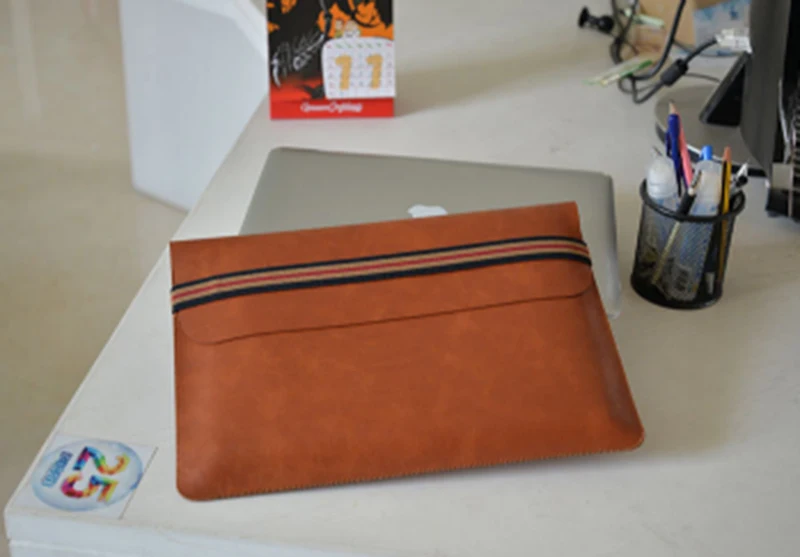 Светло коричневая сумка для ноутбука из искусственной кожи Macbook Pro Retina Air 13 3