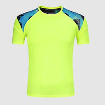 Мужская спортивная футболка для бега, быстросохнущая футболка для баскетбола, футбола, тенниса, тренажерного зала, фитнеса, тренировочная футболка, спортивная одежда - Цвет: Зеленый