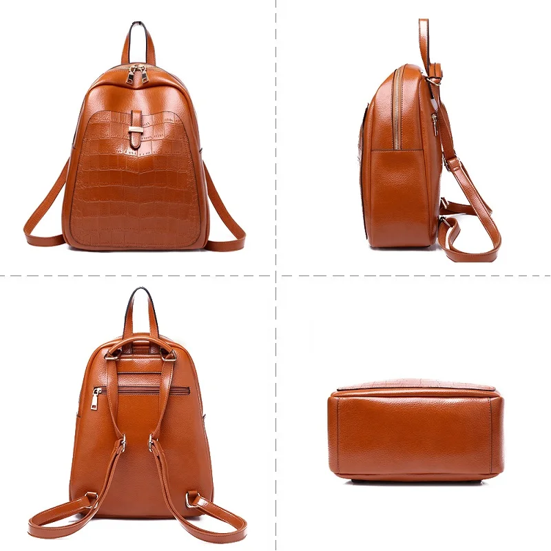 Семь кожи Мода 2018 женские рюкзаки качественные кожаные большие емкости школьные