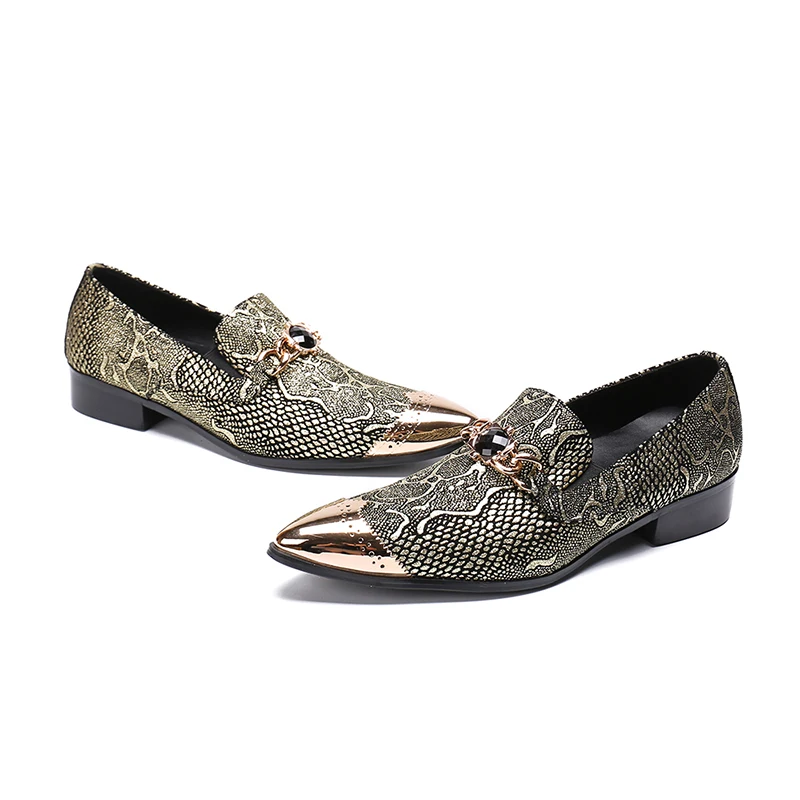 Chaussure Business Sexy Männer Homme Metallketten Spitz Kristall Mit Wohnungen Leder Hochzeit Formelle Creepers Schuhe Aus Echtem Kleidung 8B68r4nq