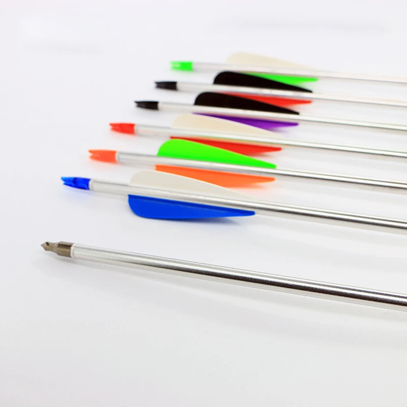 

12pcs 31inch Spine 500 Aluminum Hunting Arrows Archery With Replaceable Arrowhead For Hunting Compound Bow Recurve Bow Arrows
