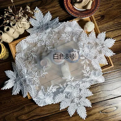 

Lace Tablecloth Lace Pad Place Mat Table Cover Square Tablecloths 40cm Placemat Wedding Table Cloth tafelkleed manteles tovaglia