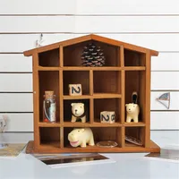 Горячая Распродажа 12 решетчатых стеллажей, настенная деревянная полка для хранения вещей, деревянные стеллажи, органайзер для хранения для кухни, спальни, ванной, гостиной - изображение