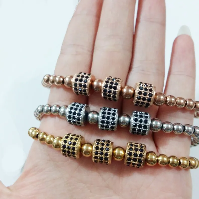 Anil-Arjandas-High-quality-Men-Fashion-brand-Macrame-Bracelets-Micro-Pave-CZ-5mm-Stainless-Steel-Beads