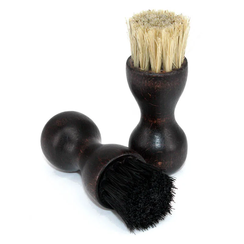 

Portable Hog Bristle Brushes Boot shoe Brush Wood Handle Boot Shoes Mini Home Cleaning Tool