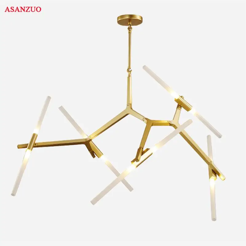 

Modern Tree Branch Chandelier Creative Personality home deco dining room G9 Iron Body Acrylic lampshade chandelier light fixture