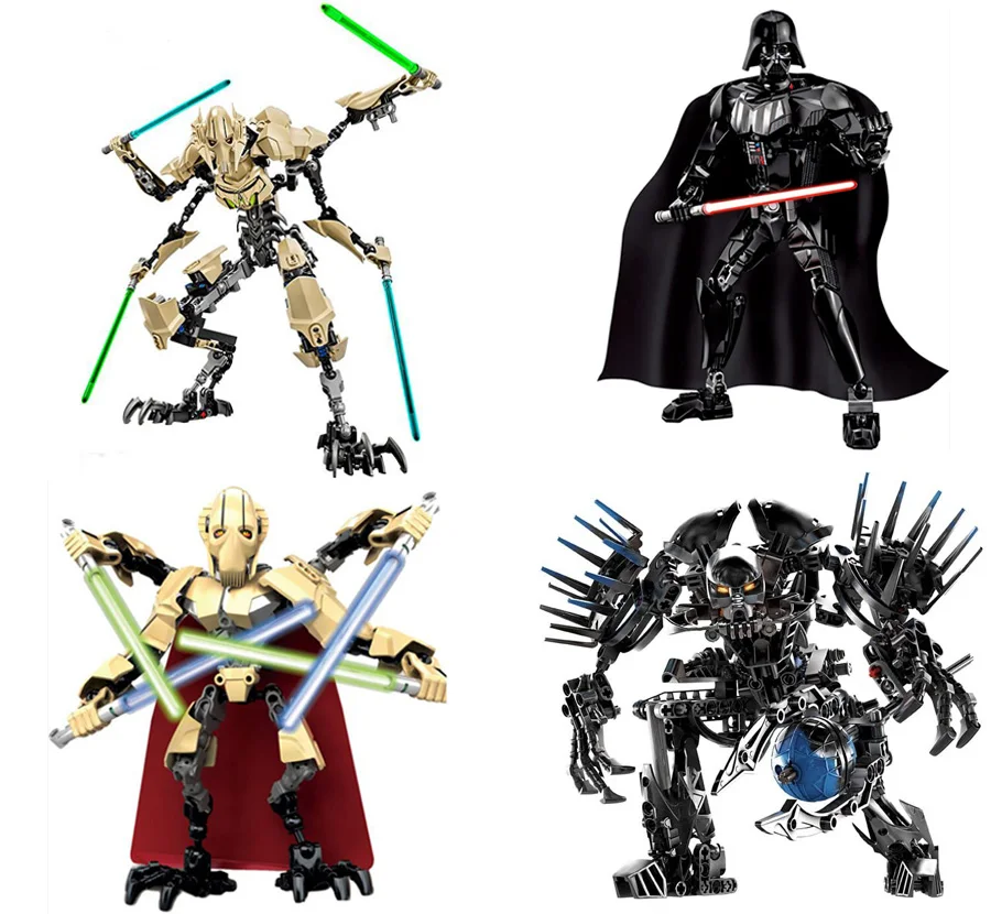 

2016 New Star Wars Blocks Darth Vader General Grievous Action Figures Building Bricks Toys Compatible with legoe Starwars