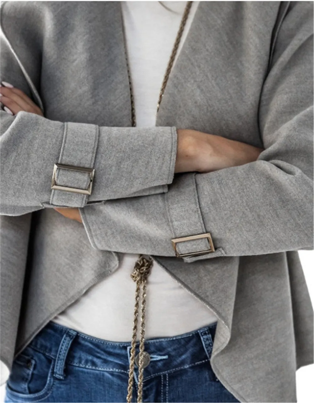 2019 New Women Coats Jackets Winter Autumn Turn-down Collar Casual Jackets Basic Cropped Female Open Stitch Outwear Dropshipping