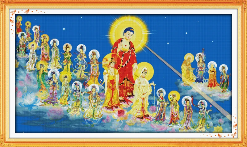 

The pleasures of the gods people DMC home decor Cross Stitch kits 14ct white 11ct print embroidery DIY handmade needlework wall