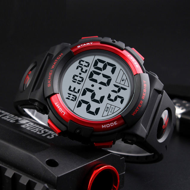 SKMEI Chrono Men Watch Top Luxury Brand Sport Watch Electronic Digital Male Wrist Clock Man 50M Waterproof Men’s Watches 1258