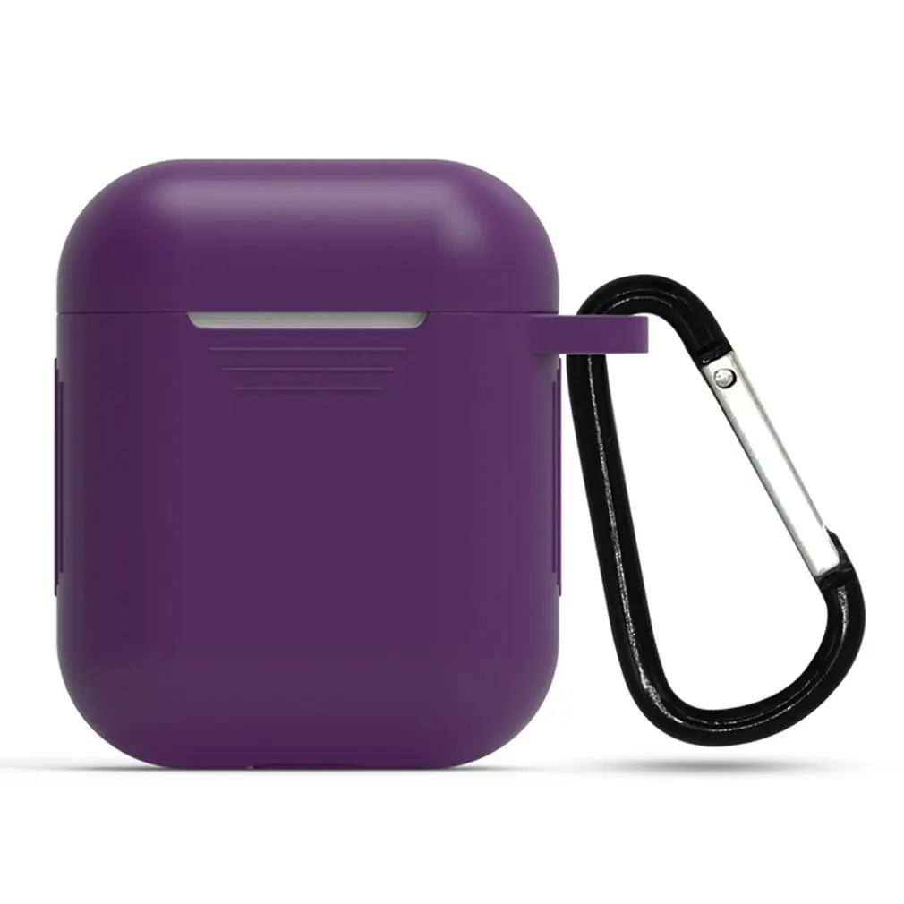 1 шт. Bluetooth беспроводной протектор для наушников чехол для Apple Airpods Мягкие силиконовые наушники анти-потери защитный чехол - Цвет: Charm purple
