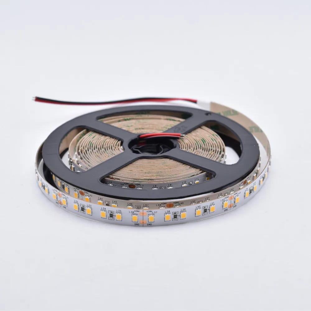 CRI&gt 80 2000LM DC 24V яркая 2835 Светодиодная лента теплый белый чистый 120 светодиодов 18 Вт