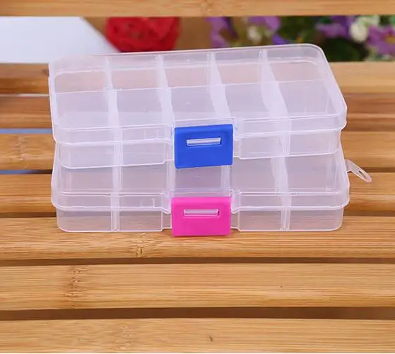 Adjustable Slots Plastic Jewelry Box Storage Case Craft Jewelry Organizer Beads Earrings Rings Gift Boxes Small Carton Packing Adjustable Slots Plastic Jewelry Box Storage Case Craft Jewelry Organizer Beads Earrings Rings Gift Boxes Small Carton Packing