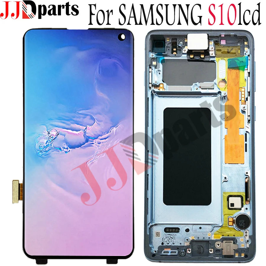 

AMOLED For Samsung Galaxy S10 lcd SM-G973F/DSSM G973U LCD Display Touch Screen Digitizer For SAMSUNG S10 SM-G973W Screen Replace