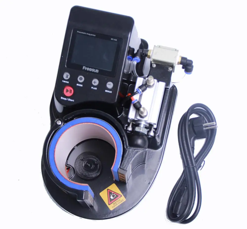 Free shipping by DHL 2016 Mini Pneumatic Vertical Multi function Heat Transfer Press Thermal Printing Mug