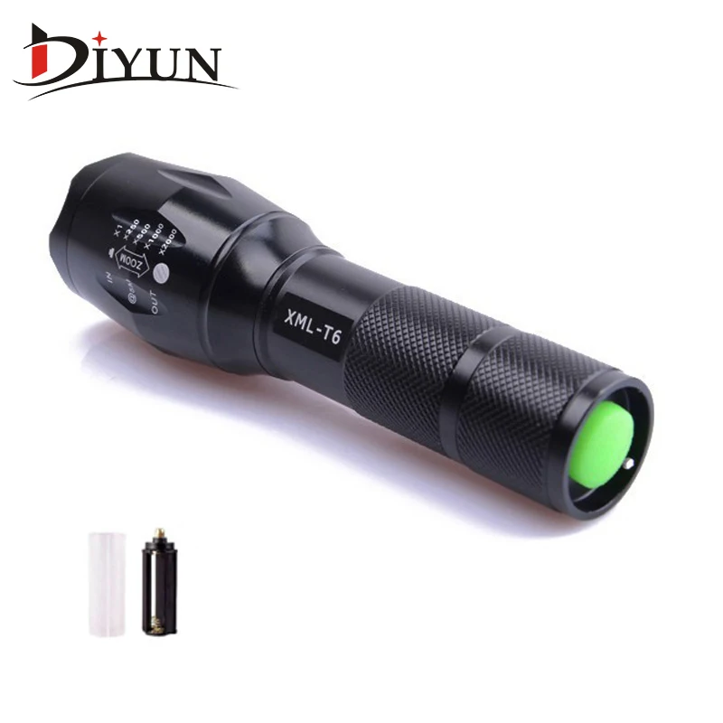 

4200LM E17 XM-L T6 Aluminum Waterproof Zoomable Led Flashlight Torch Tactical light AAA 18650 Rechargeable Battery