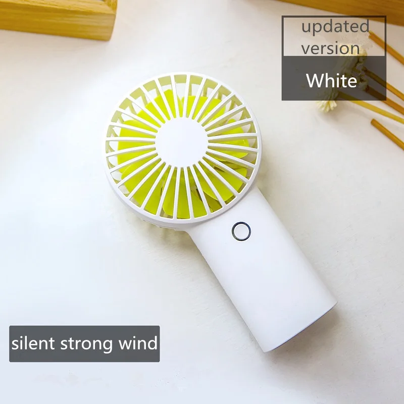 BOMEINENG 4000mah Battery Portable Fan USB Rechargeable Mini Small Desktop Fan Air Cooler Pocket Electric Fans for Home Outdoors - Цвет: Белый