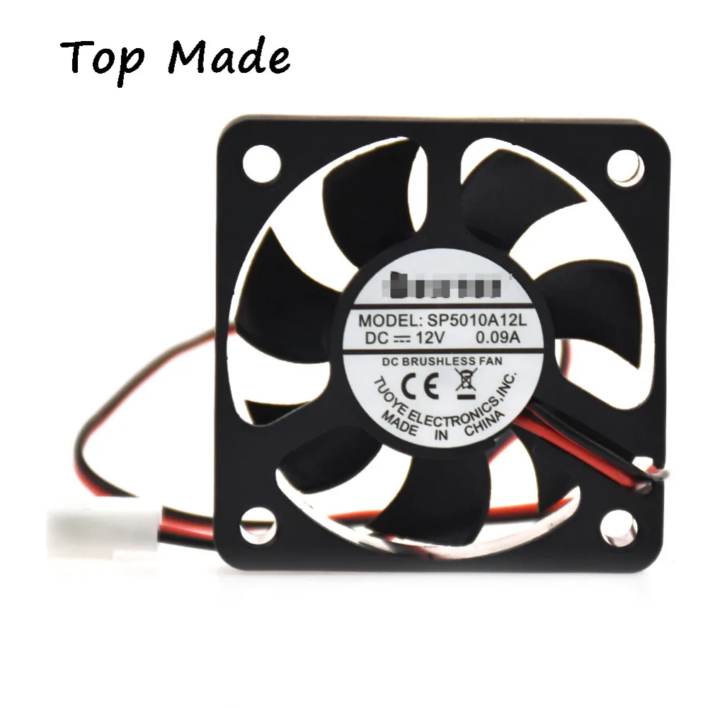 For BOSSTOP SP501012L 2pin 50*50*10mm 12V 0.09A Battery Charger Cooling