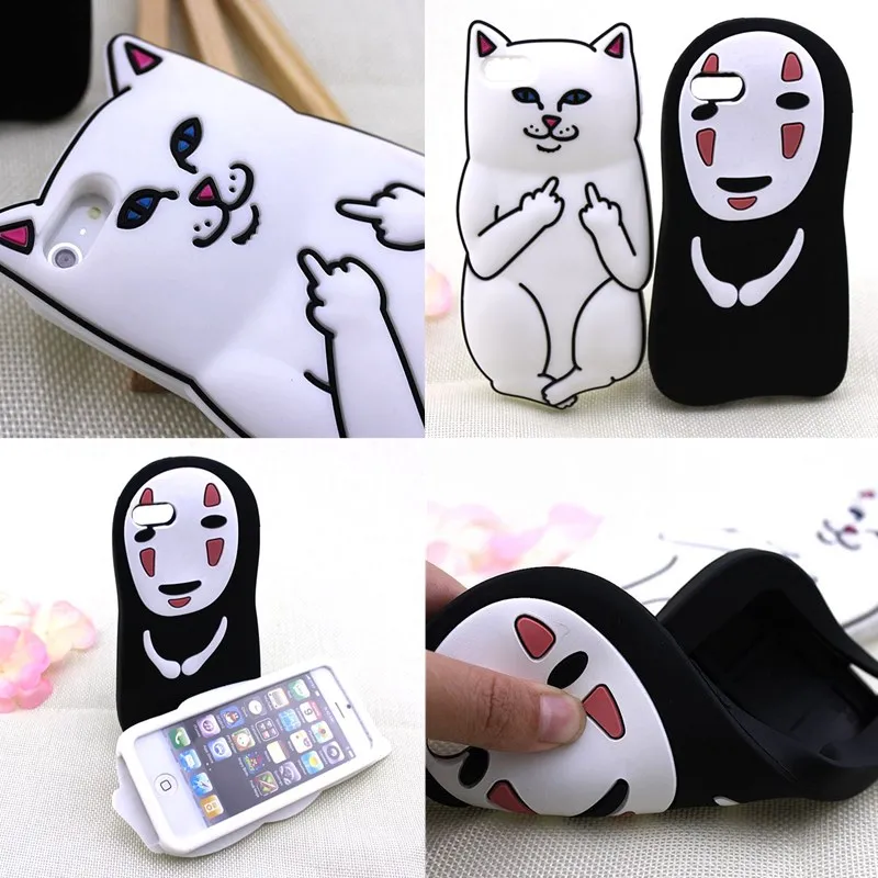 

3D Faceless Man Phone Case for iPhone 6 s 7 8 Noface For Fundas Capinha Para O iPhone 7 Back Cover Case For iPhone SE 5 5S Coque