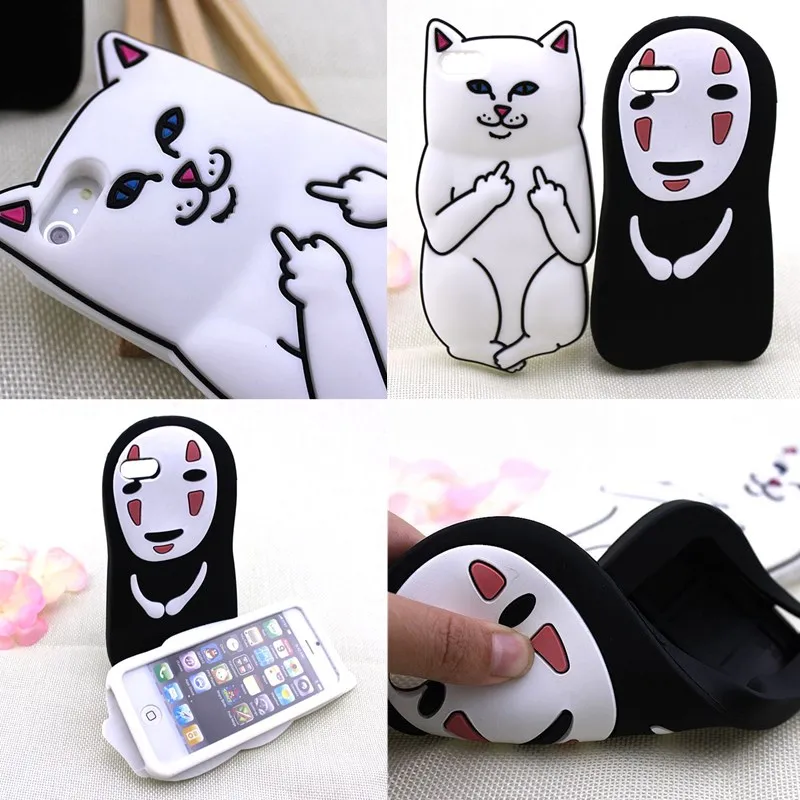 3D Безликий человек чехол для телефона iPhone 6 s 7 8 Noface Fundas Capinha Para O задняя крышка SE 5 5S