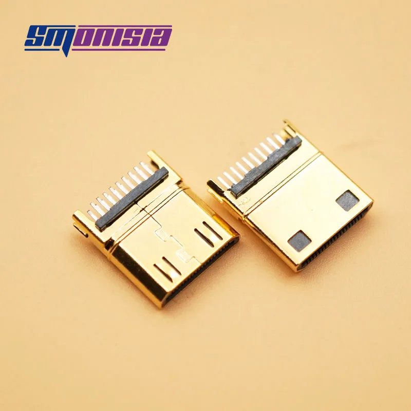 10 шт./лот мини hdmi штекер 19 контактный разъем c тип шина 1 0 HDMI фанерная вилка 19P|plug