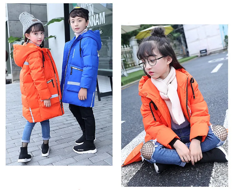 2017 High Quality Hooded Thick Boys Winter Down Coats For Kids Big Pocket Jackets Girls Clothes Children Tops Outerwear Clothing (9)