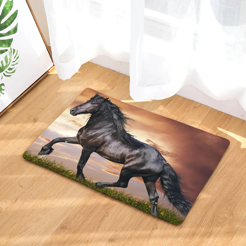 Preise 2017 neue Pferdedruck Teppiche rutschfeste Küche Teppiche für Zuhause Wohnzimmer Fußmatten 40x60 cm