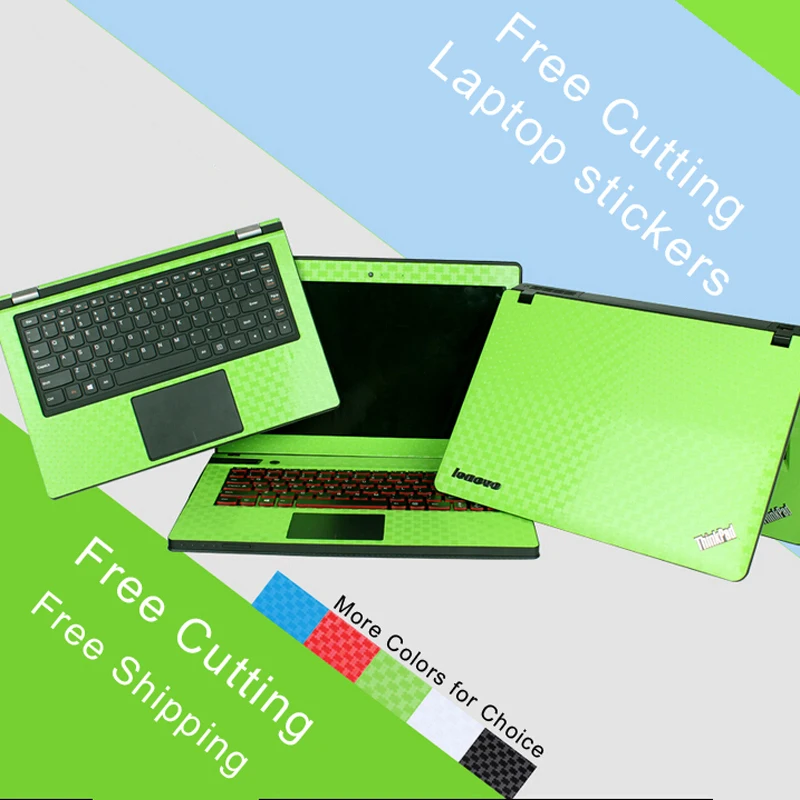 Fashion Pure Color Laptop Sticker Skins Protective Decal Stickers For Lenovo Y400/Y410P/S300 normal screen/B590 Free cutting