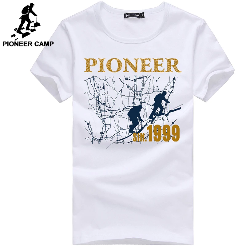 Пионерский лагерь модная мужская футболка брендовая одежда с круглым вырезом Подростковая Мужская футболка размера плюс хлопковая футболка с коротким рукавом