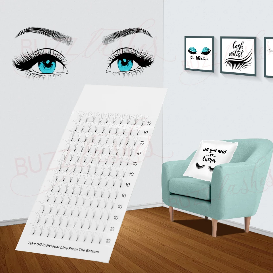 

Premade Wide fans 5d Lashes Short Stem Russian Volume Eyelash Extensions Pre made Volume fans Faux Mink Lash Extension