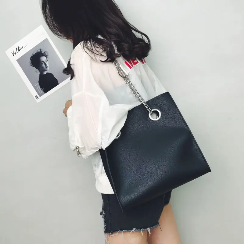 

Casual big bag female 2019 summer new wave Korean version of the large-capacity chain student wild shoulder slung handbag
