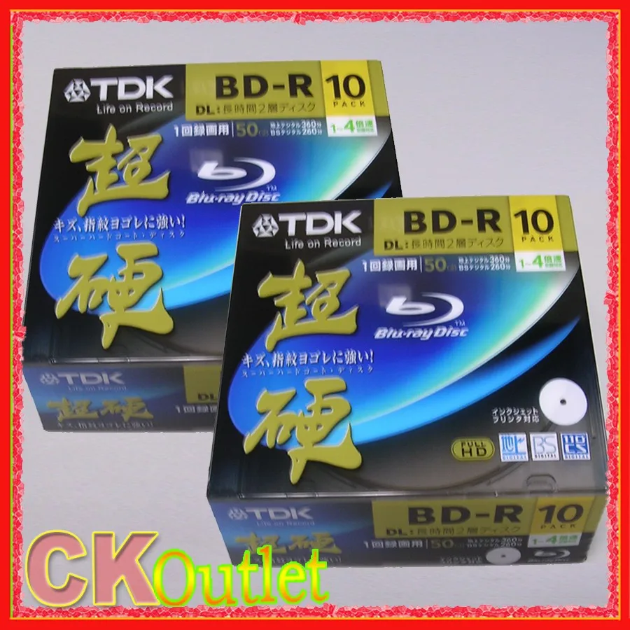 bluray 50gb TDK BD R R 50GB 20 Pcs DL blu ray disc 260Min 4x Speed