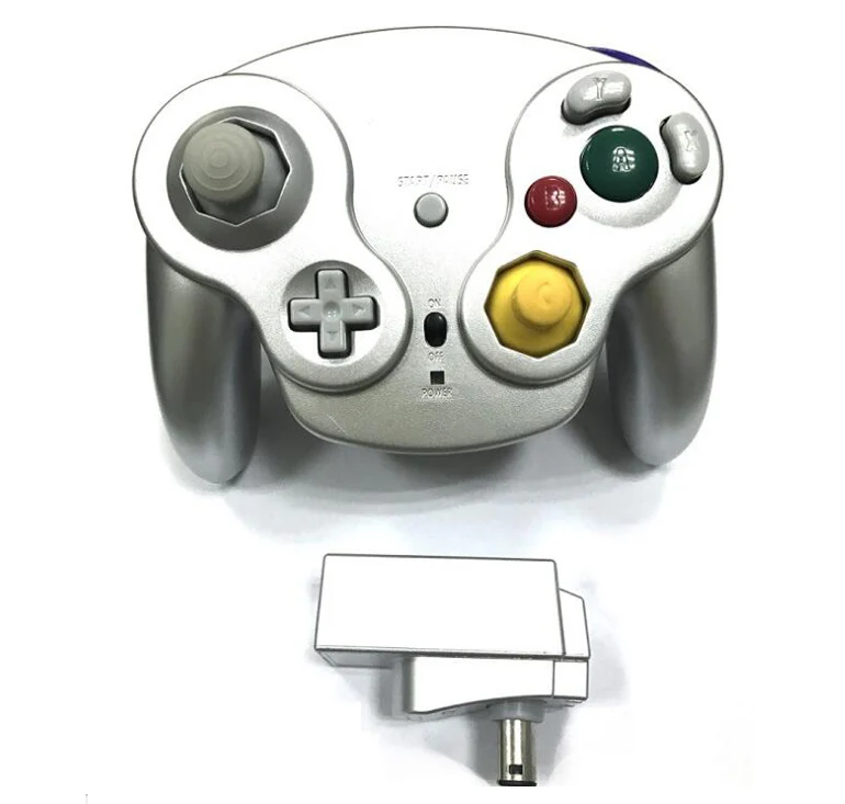 2,4 ГГц Bluetooth беспроводной для Gamecube для NGC контроллер геймпад джойстик для nintendo для MAC компьютера - Цвет: Silver