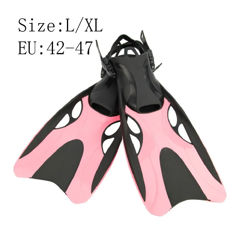 Взрослые плавники для плавания, силиконовая Регулируемая подводная обувь, Длинные погружные профессиональные подводные ласты для подводного плавания - Цвет: Pink L XL