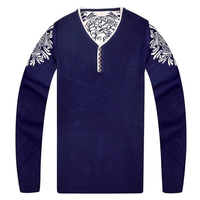 red and blue christmas sweater