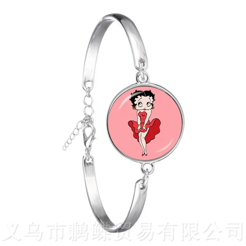 Браслет Betty Boop милый мультяшный браслет в стиле Харадзюку 18 мм|Цепочки и браслеты|