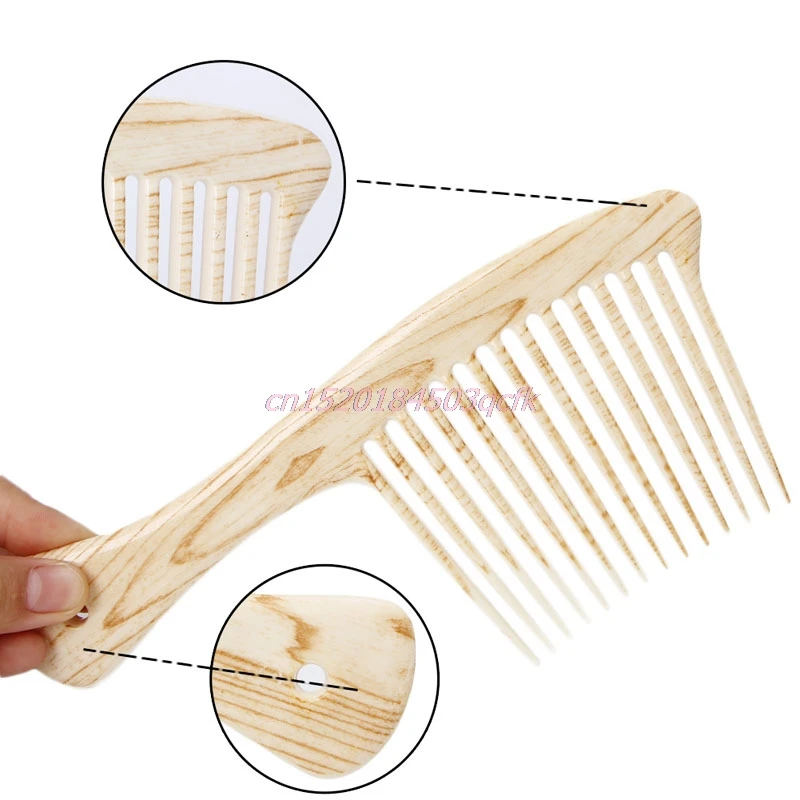 New Large Wide Tooth Hair Detangling Hairdressing Rake Comb