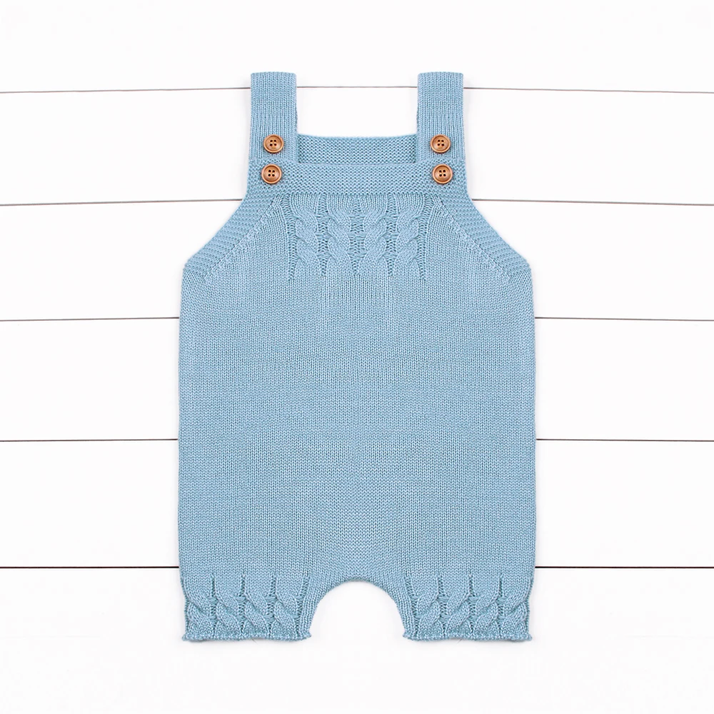 

Newborn Baby Unisex Clothing Rompers Spring Sleeveless Toddler Girl One-Piece Jumpsuit Outfits Solid Color Children Knit Costume