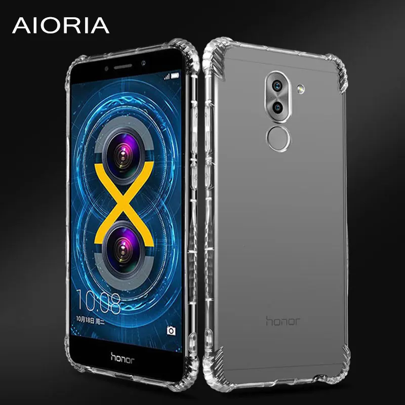 

AIORIA Air sac case for Huawei Honor 6X Perfect protection 1.2mm thickness High Definition clear transparent TPU material cover