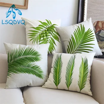 

Tropical Plants Cotton Linen Cushion Cover Pillow Cover Decorative Pillow Case Home Decor for Chair Sofa 45x45cm