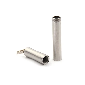 

Eco-Friendly Camp Hike Mini Bottle Toothpick Holder With Keychain Ultralight Portable Keychain Toothpick Box Pill Case Outdoor