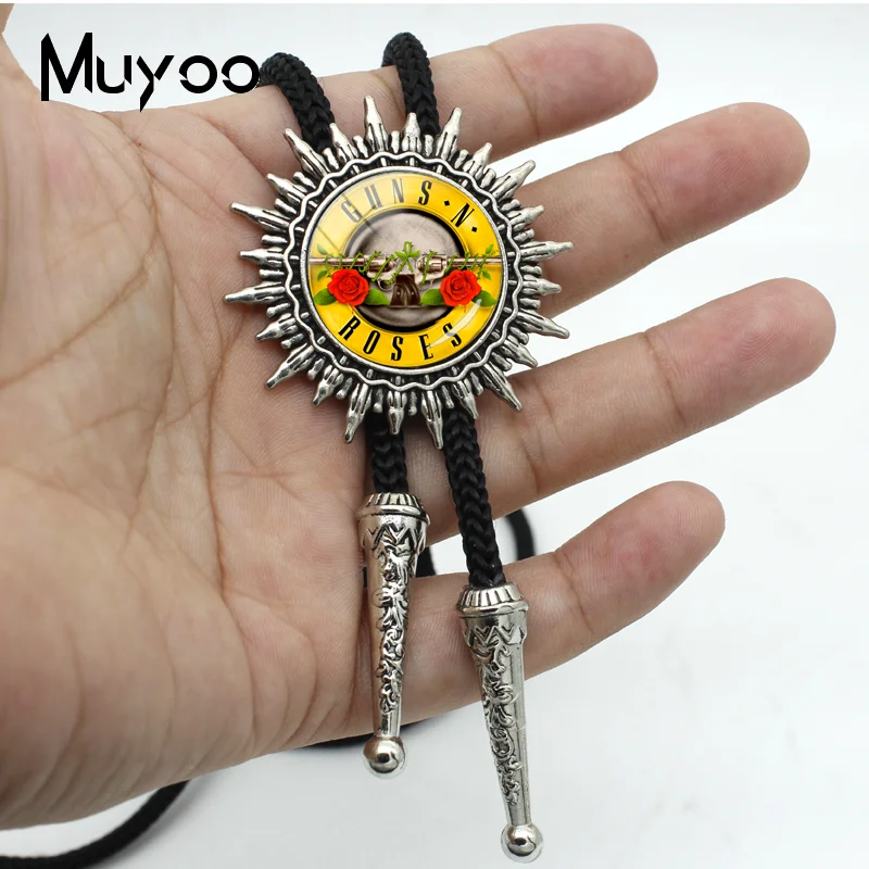 BOLO 0145 новый модный галстук Guns N Roses Bolo рок н ролл стеклянная лента для изображения