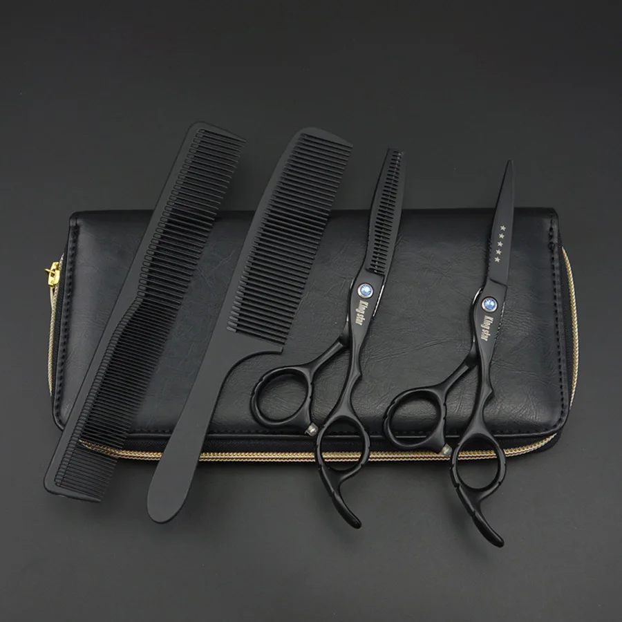

6 inch Professional Hair dressing scissors set,flat cutting & thinning Barber shears set,JP440C,S298