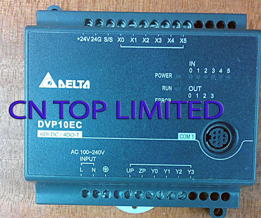DVP10EC00T3 Delta EC3 Series Standard PLC DI 6 DO 4 Transistor 100-240VAC new in box new original delta plc eh3 series 100 240vac 24di 16do transistor output dvp48eh00t3