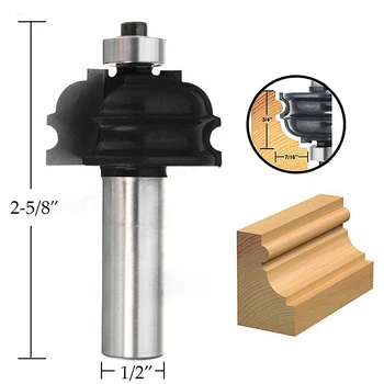 

3/4" Router Bit 1/2'' Shank Cove Carpenter Chisel Cutter Tool For Woodworking